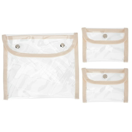 

3pcs PVC Clear Change Bags Clear Bag Clear Wallets File Bags Multi-purpose Bags