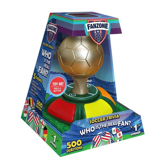 Fanzone Soccer Trivia Game - Who is The Real Fan? Soccer Ball Games | for Passionate Soccer Fans | Soccer Toys with Virtual Game Master, 2-5 Players | Soccer Lovers