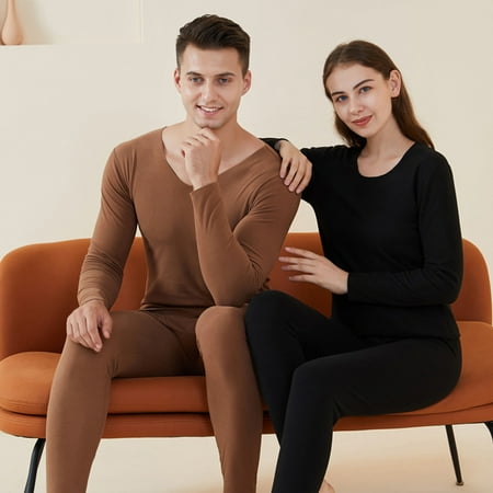 

GXSR 2Pcs/Set Thermal Underwear for Women Long Johns Women with Fleece Lined Base Layer Women Cold Weather Top Bottom