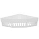 thumbnail image 5 of Estante de almacenamiento de esquina para montaje en pared, estante de drenaje triangular para ducha, organizador de plástico para baño, inodoro, cocina (blanco), 5 of 7