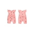 thumbnail image 3 of Aojekbee Baby Girl Casual Jumpsuit Summer Cherry/Carrot Print Button Romper Pants for Newborn Toddler Cute Clothes, 3 of 10