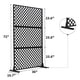 thumbnail image 3 of Garvee biombo de privacidad metálico de 3 paneles con base, divisor decorativo resistente para uso exterior o interior en balcón, patio, jardín o habitación, 3 of 7