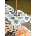 thumbnail image 2 of Outdoor Tablecloth with Umbrella Hole for Patio/Picnic/Party/Camping, Green Geometric Waterproof Table Cloth Square Cover Washable, Vintage Moroccan Rhombic Bohemia Gray (60"x 60"), 2 of 8