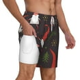 thumbnail image 3 of Balery Cute Christmas Gnomes Mens Swim Trunks Swim Shorts for Men Quick Dry Inseam Beach Shorts with Compression Liner Pocket-Large, 3 of 9