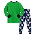thumbnail image 5 of Kakishop Toddler Boys Pajamas Set Dinosaur Car Graphic Sleepwears Kids Cotton Long Casual Clothes (Green,3-4 Years), 5 of 6