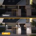 thumbnail image 6 of Ledander Solar Fence Lights Outdoor : Upgrade 8 LEDs Outdoor Wall Lights Solar Powered Deck Light Decorative Lighting for Outside Stairs Fence Deck Patio Yard Pathway Porch Step (2 Pack, cool White), 6 of 7
