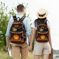 thumbnail image 4 of Vsdgher Halloween Decoration Print Canvas Backpack Travel Rucksack Unisex Knapsack 15.7/17.7Inch Laptop Backpack for Work,College-Small, 4 of 5