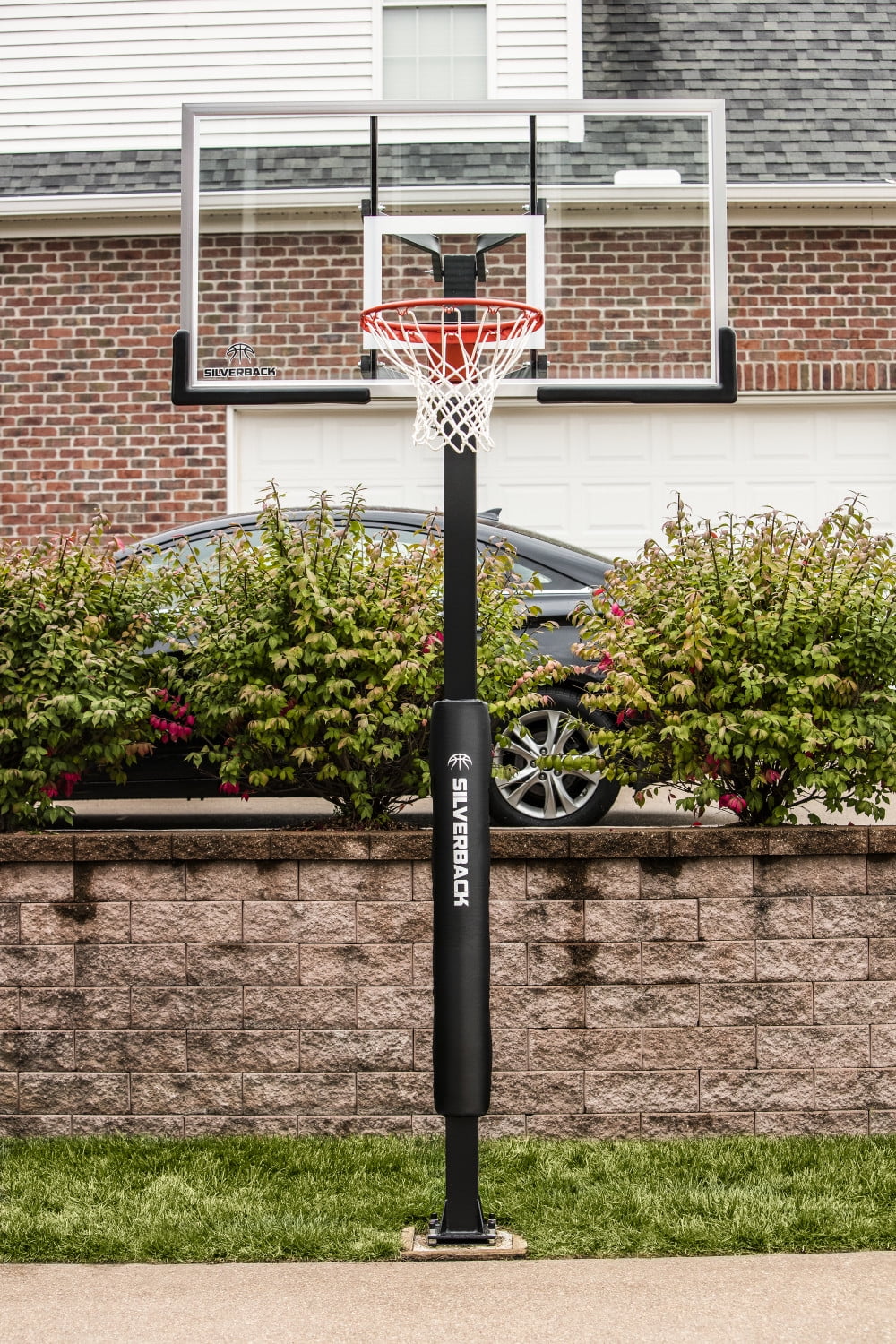 Silverback B5402W 60 in In-Ground Basketball Hoop with Adjustable Backboard Black for sale online 