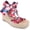 Floral, variant on Collection Womens Surria Ankle Tie Open Square Toe Wedge Sandals