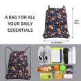 thumbnail image 2 of Fuzoiu Cute Foxes Print Drawstring Backpack Water Resistant String Bag Sports Sackpack Gym Sack for Men Women, 2 of 5