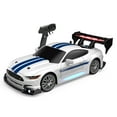 thumbnail image 1 of Graflsoa 1:24 Scale 2.4GHz Remote Control Mustang Drift Car with LED Lights, Replaceable Wheels, 30KM/H Speed, Single Battery Version (White), 1 of 6
