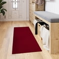 thumbnail image 5 of Ottomanson Solid Kitchen Runner Rug 1'10" x 6' - Non Slip Low Pile Carpet, Red, 5 of 14