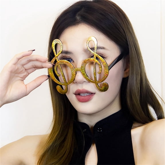 Music Carnival Party Funny Note Glasses Bar Atmosphere Dance Dress Up Photo Props Glasses Birthday Party Cosplay Eyewear Gifts