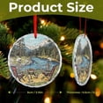 thumbnail image 2 of Glass Christmas Ornament Skull Camping Glass Round Ornaments Camping Camper Gifts Hanging Ornaments Xmas Tree Decor for Family Friends Lovers, 2 of 8