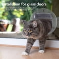 thumbnail image 4 of Porte pour Animaux de Compagnie, Brosse Silencieuse, Porte Transparente pour Chats, 4 of 8