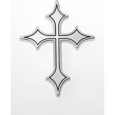 bparts Christian Cross 3D Chrome Emblem