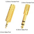 thumbnail image 2 of (4-Pack) Stereo Audio Plug Adapter, 3.5mm M to 6.35mm F Stereo Pure Copper Adapter, 1/8 Inch Plug Male to 1/4 Inch Jack, 2 of 5