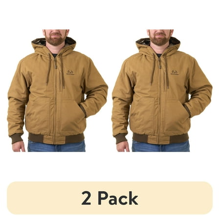 (2 pack) Realtree APX Men s Reversible Work to Hunt Jacket Bomber Sizes S-3XL