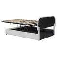 thumbnail image 7 of Full Size Lift Up Storage Bed Frame with Hydraulic Storage System, Teddy Fleece Upholstered Platform Bed with Headboard for Bedroom, No Spring Box Needed, White, 7 of 7