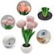 thumbnail image 3 of Lámpara de mesa con flores, tulipán, luz LED de noche para escritorio, decoración del hogar, sala de estar, flores artificiales, 3 of 8