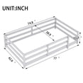 thumbnail image 4 of SESSLIFE Twin Montessor Floor Bed, Solid Wood Toddler Floor Bed with Fence, Easy Assembly Floor Bed Frame for Kids, Gray, 4 of 8