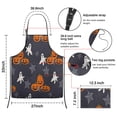 thumbnail image 7 of Halloween Pumpkins Ghosts and Spider Webs Apron-Garden Aprons for Women with Pockets-Cotton Linen Waterproof Kitchen Cooking Gardening Aprons Adjustable for Kitchen,Cooking,BBQ and Salon 33"x27", 7 of 7