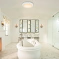 thumbnail image 4 of Akicon  Ultra Quiet Bathroom Exhaust Fan with LED Light 80CFM 2.0 Sones Round Bathroom Ventilation Fan with Frosted Glass Cover Satin White, 4 of 5