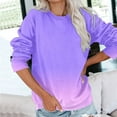 thumbnail image 2 of WILLBEST Womens Fall Clothes Dressy Casual Tops Womens Casual Gradient Print Round Neck Sweatshirt Long Sleeve Top Pullover Loose Pullover Sweater, 2 of 5