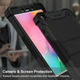 thumbnail image 4 of Dteck Case for Samsung Galaxy Tab A 8-inch SM-T290 T295 (2019 Released),3-Layers Multi-functional Case Shockproof Rubber Case Hybrid Hard Kickstand Protective Cover without Screen Protector,Black, 4 of 6