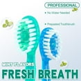 thumbnail image 2 of Disposable Toothbrushes with Toothpaste, 5 in 1 Mini Toothbrush & Floss & Tongue Scraper & Toothpick Set, Disposable Mini Toothbrushes with Toothpaste, Mini Portable Travel Set (Peach Flavor)-M, 2 of 7