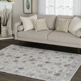 Better Homes & Gardens Persian Blooms Ivory Faux Fur Indoor Area Rug, 7 