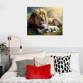 thumbnail image 5 of Nawypu Lion Wall Art Lamb Canvas Prints Jesus Awesome Lamb and Lion Canvas Wall Art Modern Art Painting Framed for Living Room Bedroom Bathroom Office Decor Ready To Hang, 5 of 6