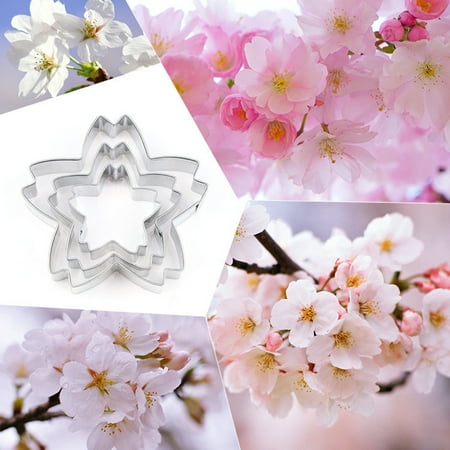 

jiaroswwei 3Pcs/Set Flower Petal Stainless Steel Fondant Cake Decorating Baking Mold Tool