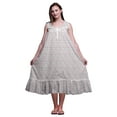 thumbnail image 1 of Bimba Chemises de Nuit en Coton Imprimé à Pois Papillon pour Femmes, Robe de Nuit Sans Manches, Robe Maxi TG, 1 of 6
