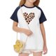 thumbnail image 5 of Blusas y camisas de manga corta con cuello redondo para niños y niñas, blusa de manga corta con estampado de cuello redondo, 5 of 7