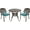 Dark Bronze/Ocean Blue, variant on MEETWARM 3 Piece Patio Bistro Set, Outdoor All-Weather Cast Aluminum Dining Furniture Set Includes 2 Chairs and a 35.4” Round Table with Umbrella Hole for Garden Deck