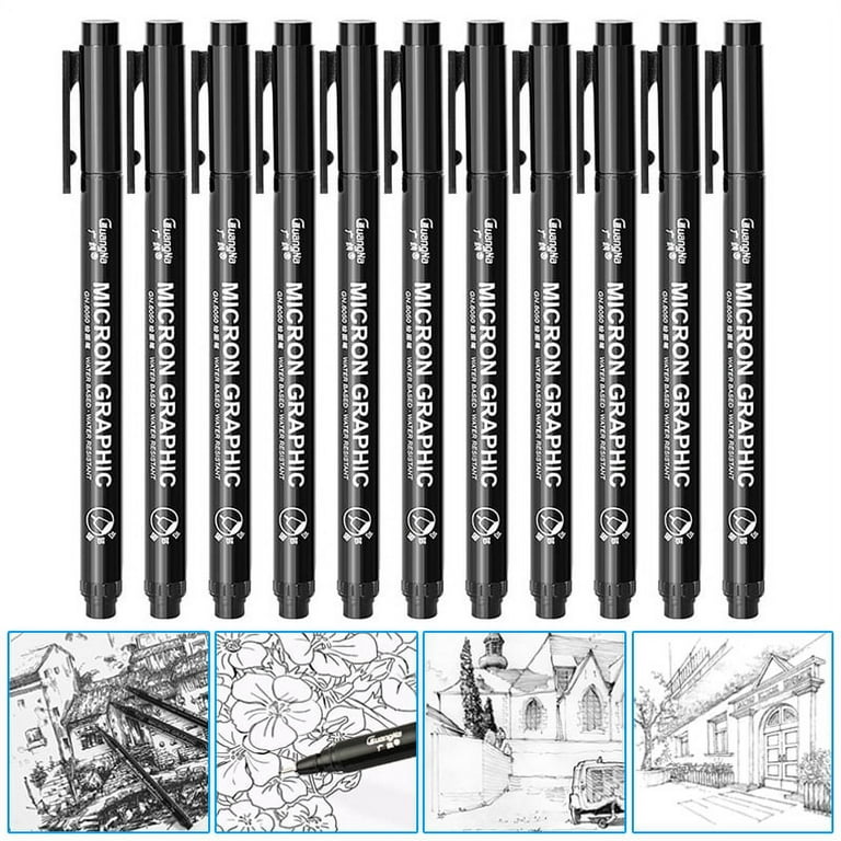Black Micro pen Ink Pens : Perfect For Drawing Illustrating - Temu