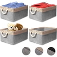 thumbnail image 1 of Set Of 4 Storage Basket, Folding Storage Cubes Open Storage Boxes-40cm, Multicolor Storage Boxes For Clothes, Toys, Cabinets, Cupboards, Shelves, 1 of 5