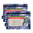 thumbnail image 2 of Starry Sky Shells 2 Pack Pencil Pouch for 3 Ring Binder Smooth Zipper Folders with Pockets Clear Window Pencil Case, 2 of 6