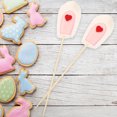 thumbnail image 2 of SEWCHICS Cartoon Cake Topper Bunny Ear Plush White for Homemade Baking Decor 2Pcs 13.6x2.8in, 2 of 8
