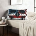 thumbnail image 6 of Goofa American Flag Skull Pattern Pillow Case – Plush & Soft Cushion Cover, Hypoallergenic Throw Pillow Case for Comfortable Sleep with Envelope Closure-20"x30", 6 of 6