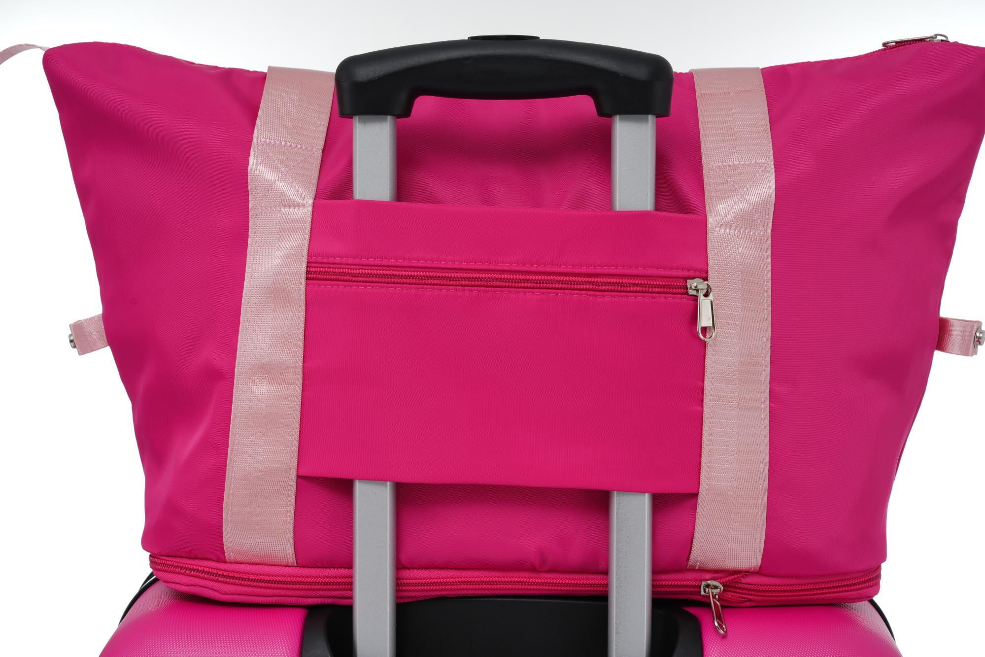Euroco 13 Piece Luggage Sets, Expandable Hardshell Suitcase Set with TSA Lock,Spinner Wheels and 9 Bags,Lightweight Carry On Travel Luggage,Checked Suitcase for Men Women(16"/20"/24"/28"),Pink