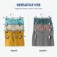 thumbnail image 3 of 1 paquete de perchas de metal para faldas con pinzas - Perchas apilables que ahorran espacio - Pinza ajustable para faldas, jeans y pantalones con mango antideslizante, 3 of 5