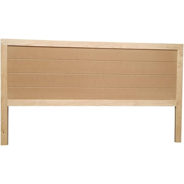 Cabecera Para Cama King Size Muebles GM Modelo Duela Pata Delgada Madera de Pino Color Natural Laca Transparente