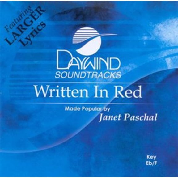 Written In Red Made Popular by Janet Paschal NEW CD Accompaniment