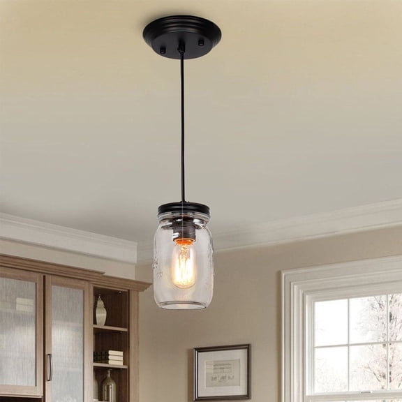 1-Light Single Jar Pendant light