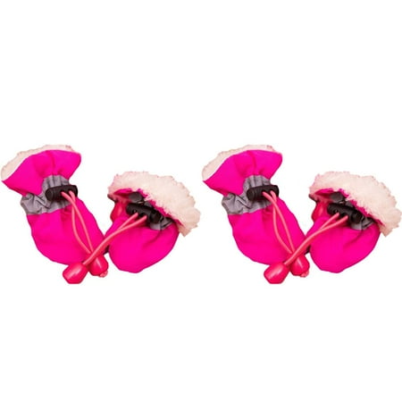 Wmool 4pcs/set Waterproof Winter Warm Pet Dog Shoes Anti-slip Rain Snow Boots Puppy US
