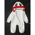 thumbnail image 3 of ZINTAOZT Newborn Unisex Baby Christmas Fleece Jumpsuit Bear Ear/Antlers Hooded Footie Romper Warm Fall Winter Outwear, 3 of 8