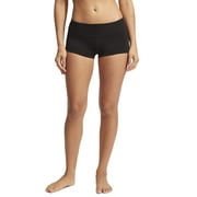Seafolly Women's Standard High Waisted Roll Top Boyleg Bikini Bottom Swimsuit, Eco Collective Black, 12