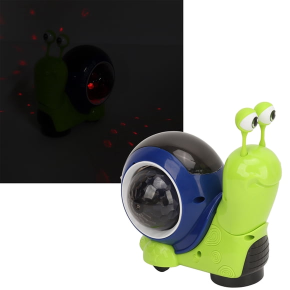 Baby Electric Snail Toy, Shaking Head Walking Tummy Time Crawling Snail Toy with Music Lights